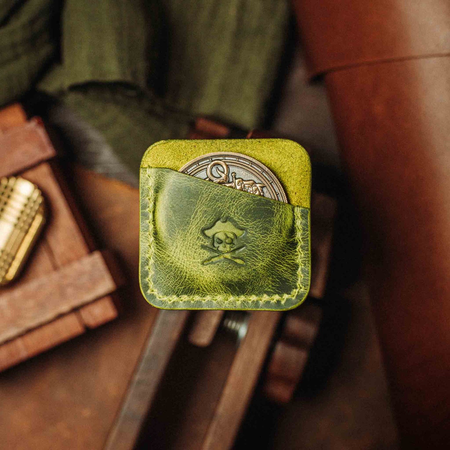 Challenge Coin Holder - Peso Pocket | Coin Case | Handcrafted Leather