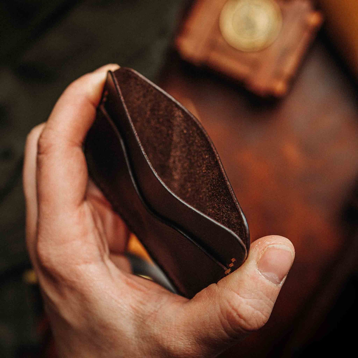 Minimalist Wallet - Drunken Boatswain v2 | Slim Leather | EDC