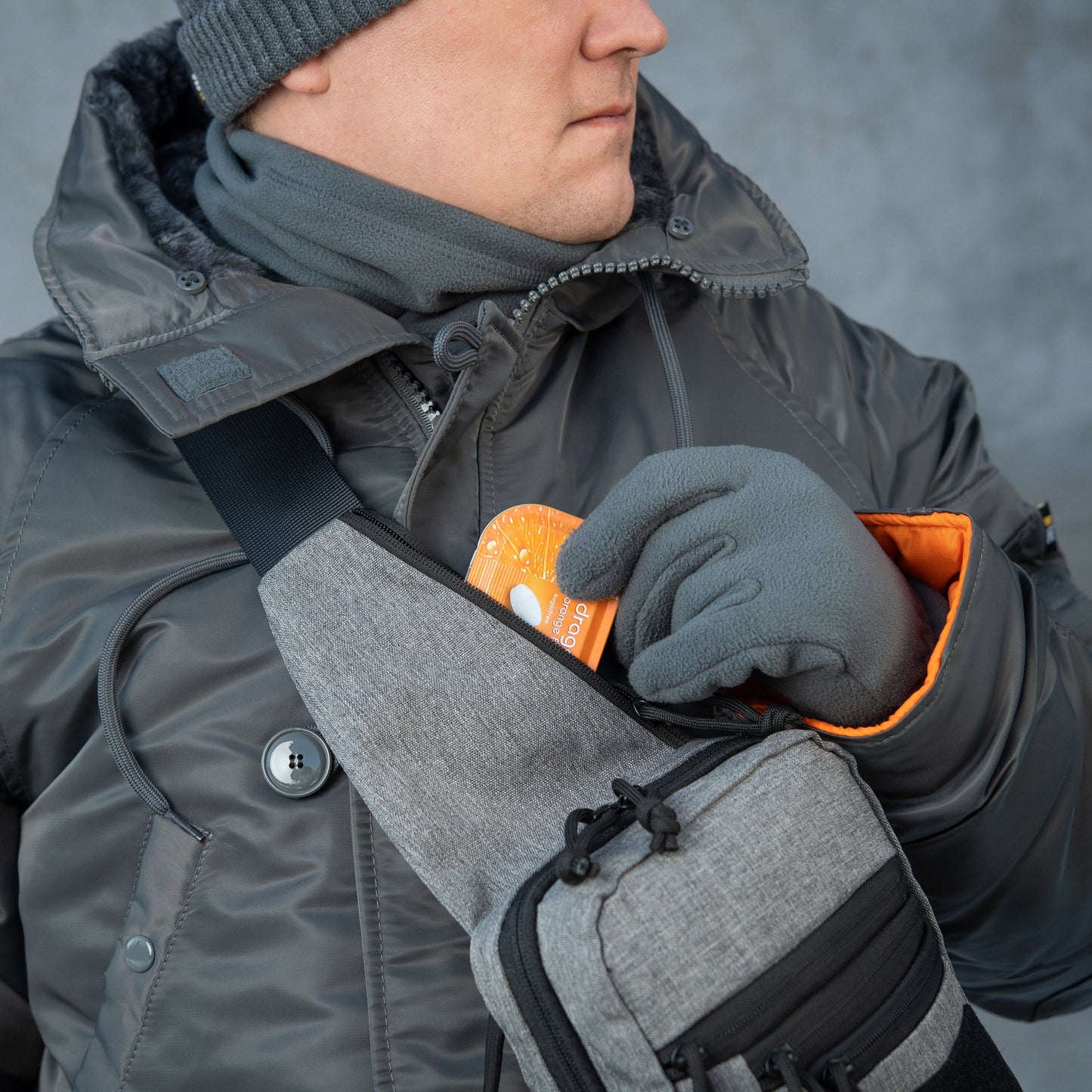 M-Tac LEFT-HANDED Tactical Sling Bag for Men with Holster