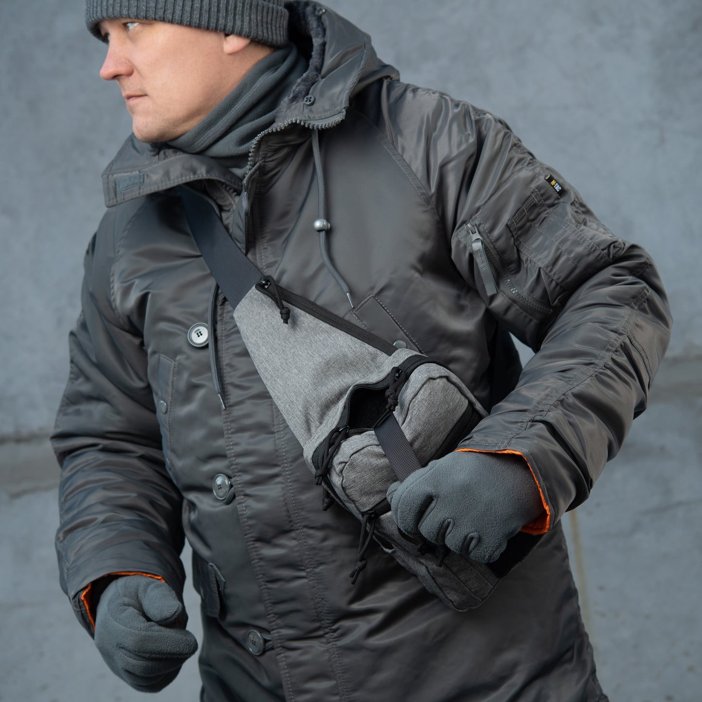 M-Tac LEFT-HANDED Tactical Sling Bag for Men with Holster