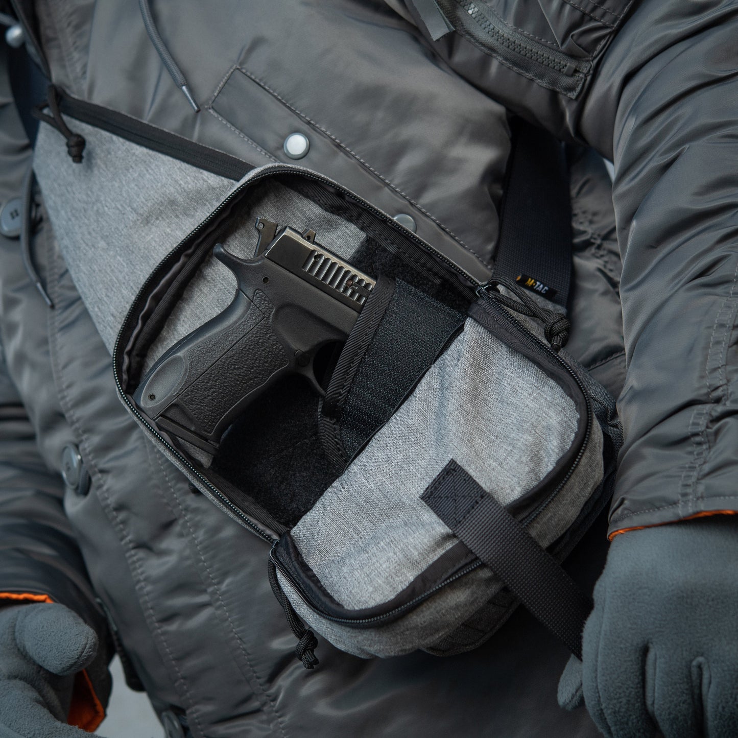 M-Tac LEFT-HANDED Tactical Sling Bag for Men with Holster