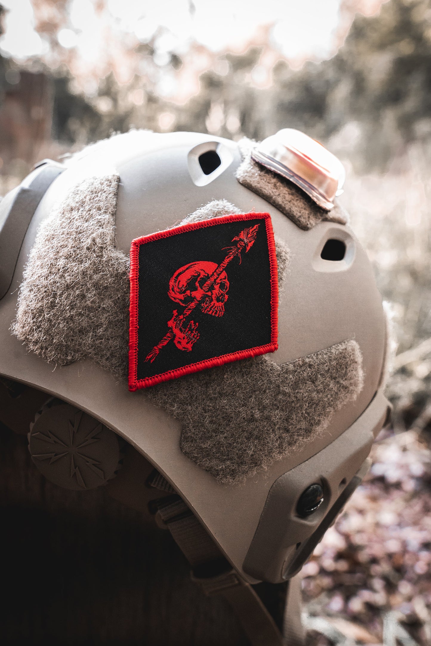 Pierced Woven Patch - BLK/GRY