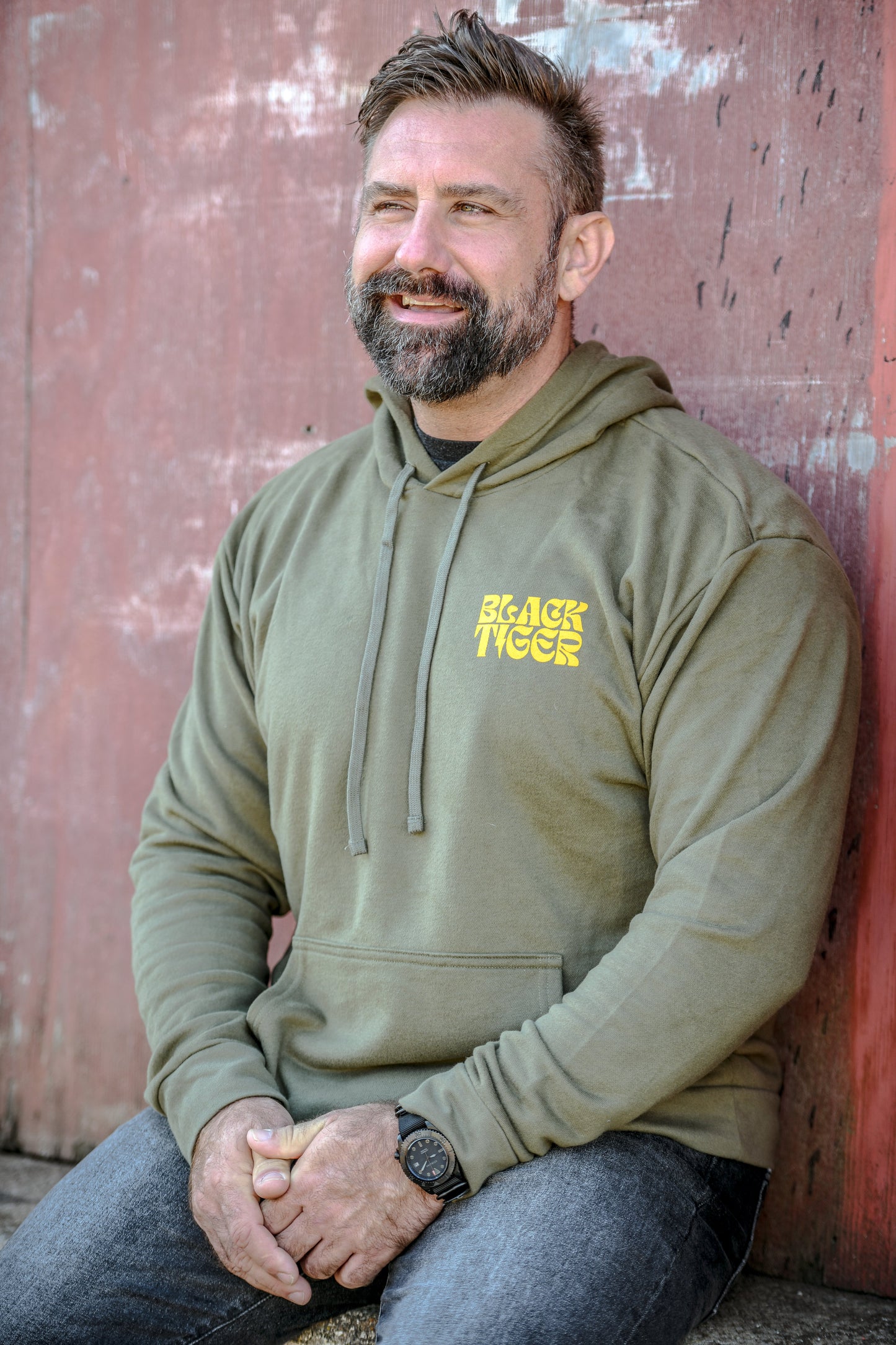 Attack Tiger Logo Hoodie OG Green