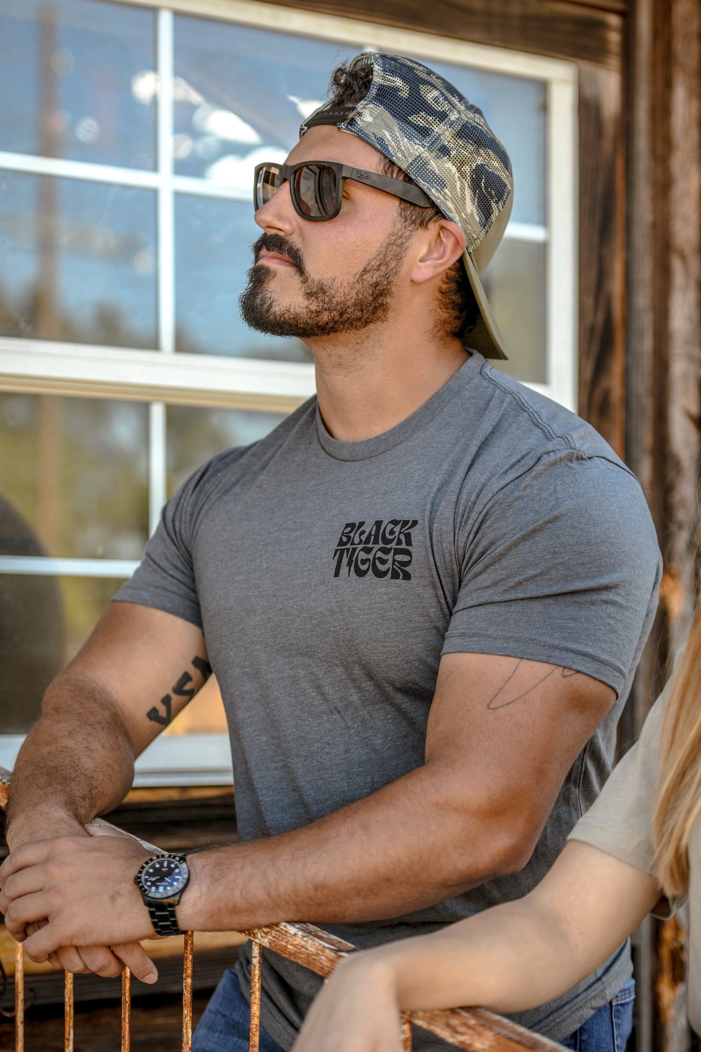 Black Tiger Logo Tee Shirt