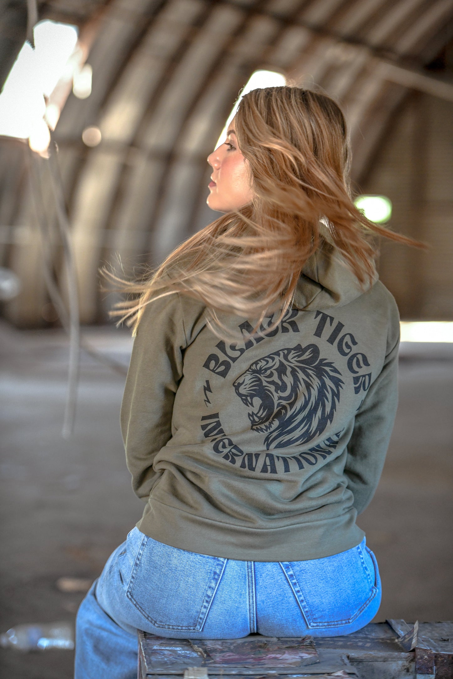 Attack Tiger Logo Hoodie OG Green