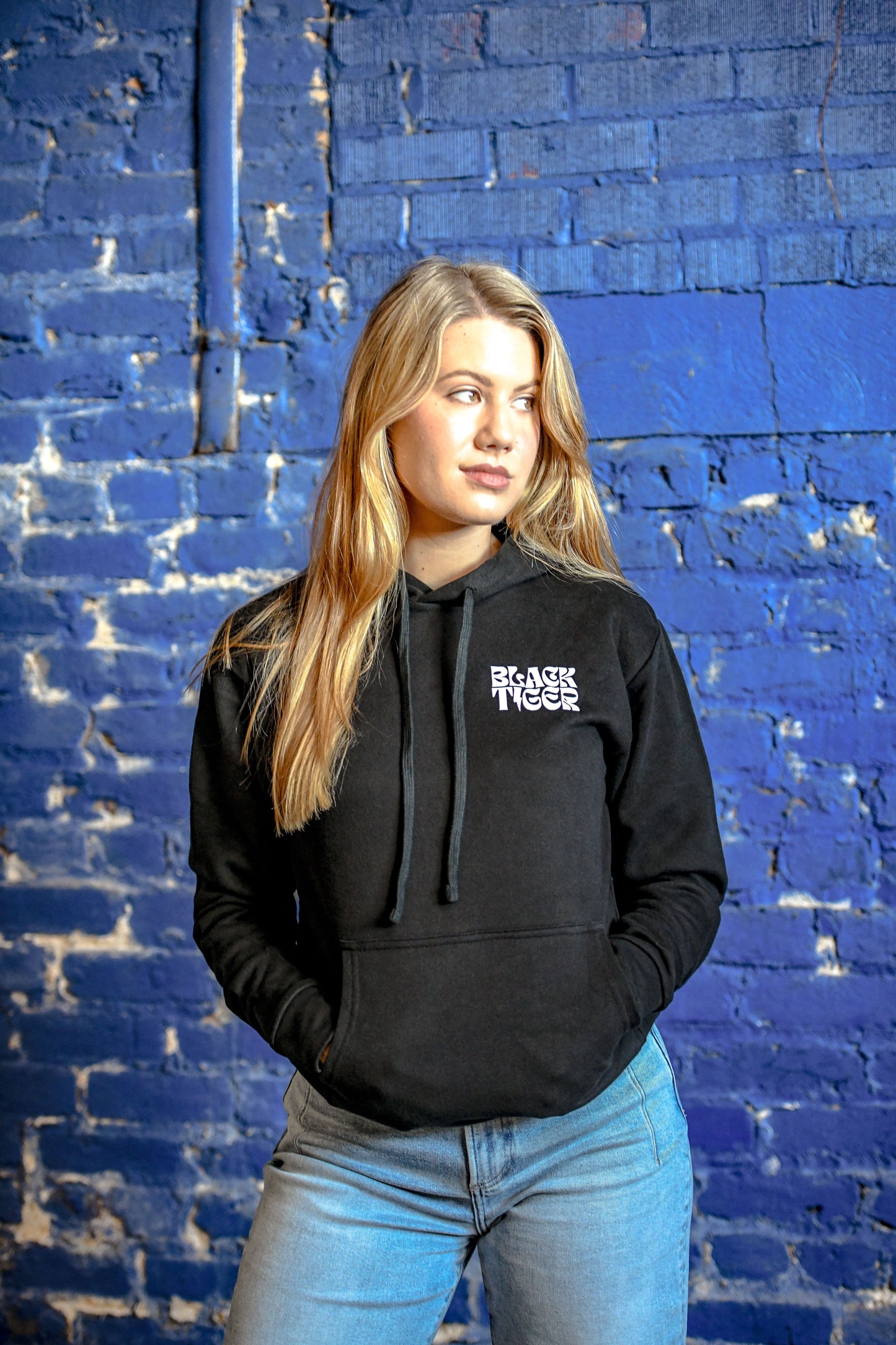 Attack Tiger Logo Hoodie Black