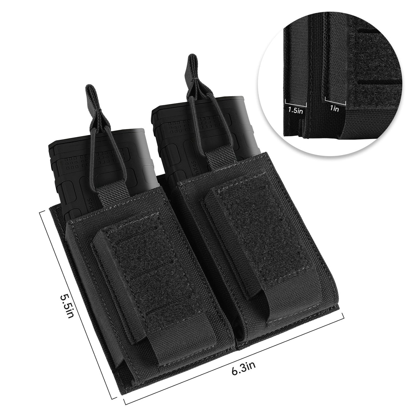 Molle Mag Pouch 5.56mm 9mm Open-Top Magazine Pouch