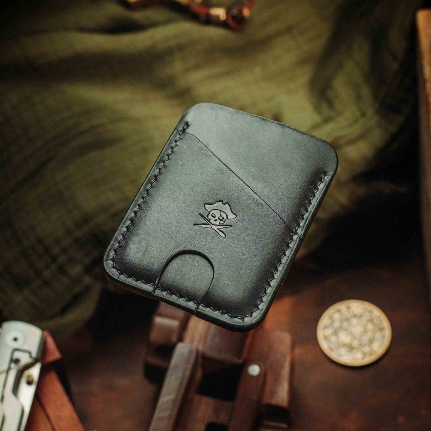 Minimalist Leather Wallet - Boatswain v4 | Slim Card Holder | EDC
