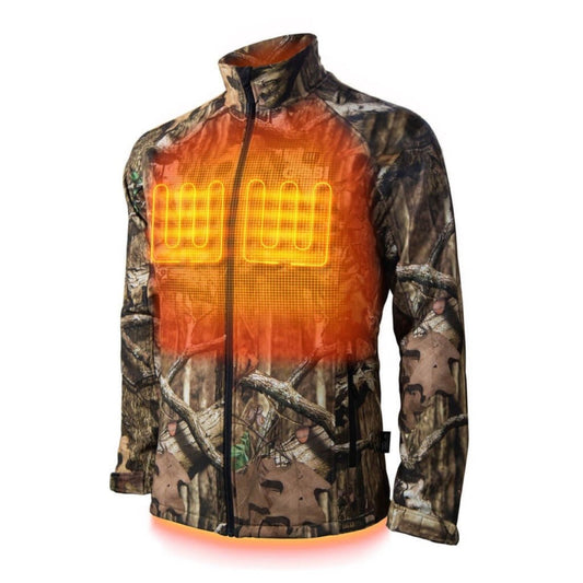 Sahara Men's Heated Hunting Jacket - Mossy Oak Camo