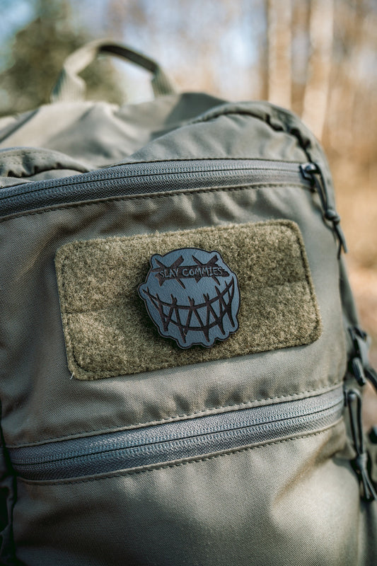 Slay Commies Censored No Sew Leather Patch