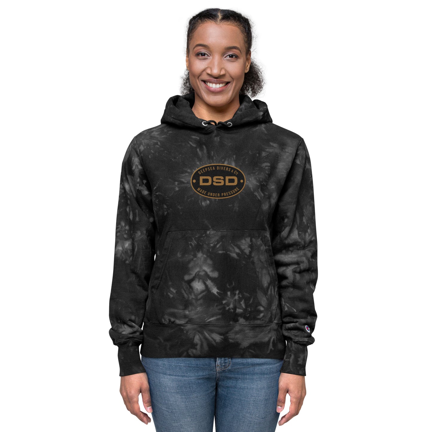 DSD Unisex Champion tie-dye hoodie